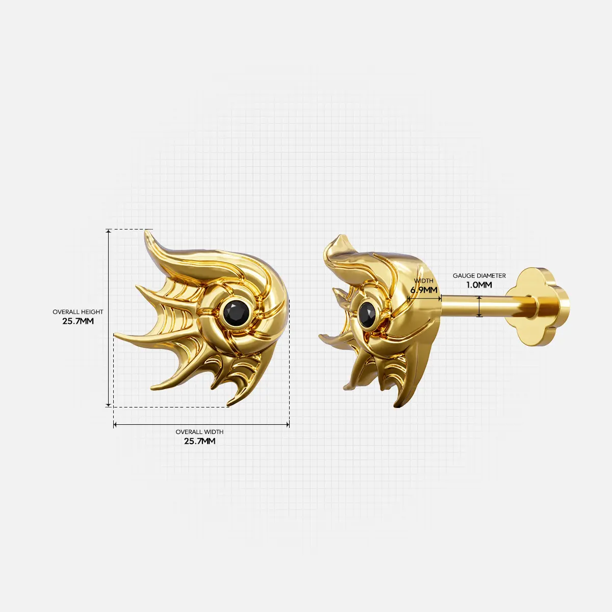 ABYSS CONCH FLATBACK STUD - Image 11