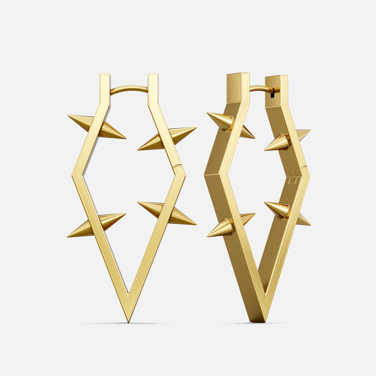 ANGULAR SPIKE FRAME EARRINGS - Image 2