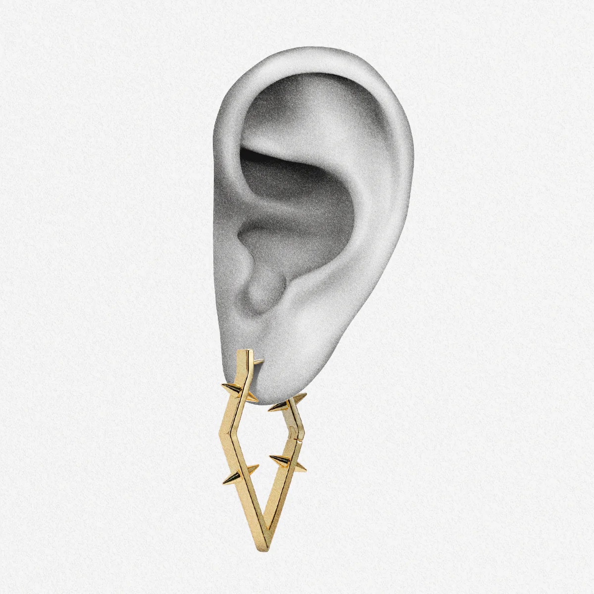ANGULAR SPIKE FRAME EARRINGS - Image 4