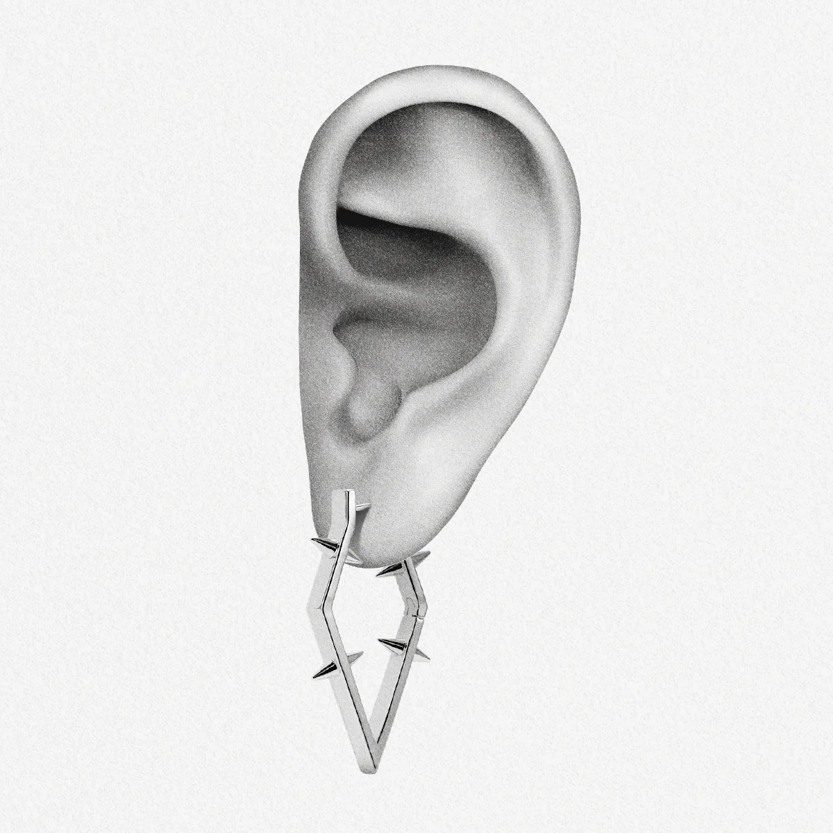 ANGULAR SPIKE FRAME EARRINGS - Image 5