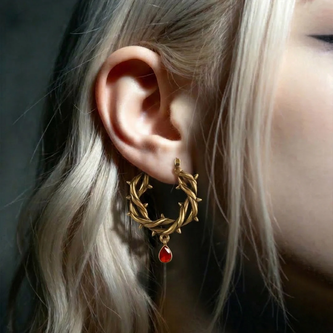 BLOOD THORN CROWN EARRINGS - Image 4