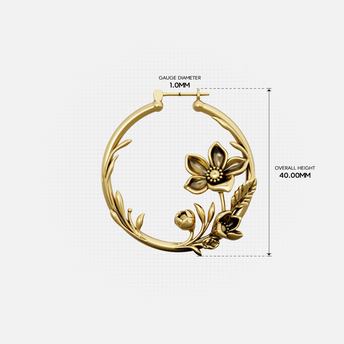 BLOSSOMING VINE EARRINGS - Image 7