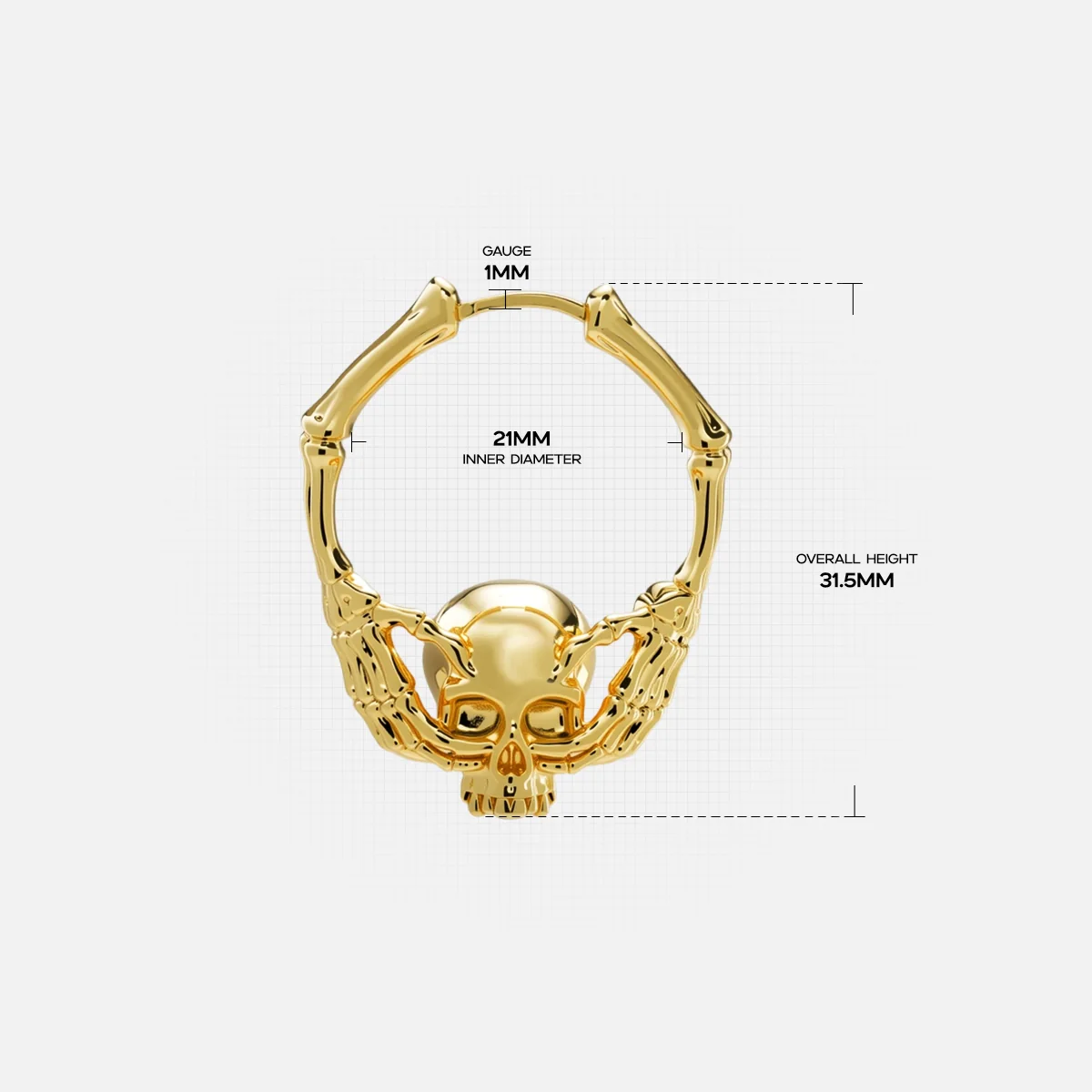 BONEGRIP SKULL EARRINGS - Image 5