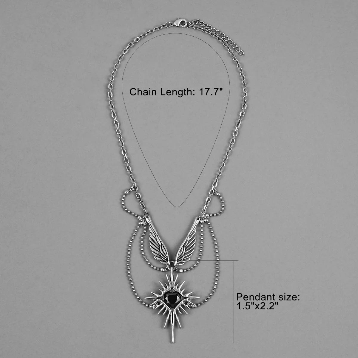 CELESTIAL STARBURST WINGS NECKLACE - Image 17