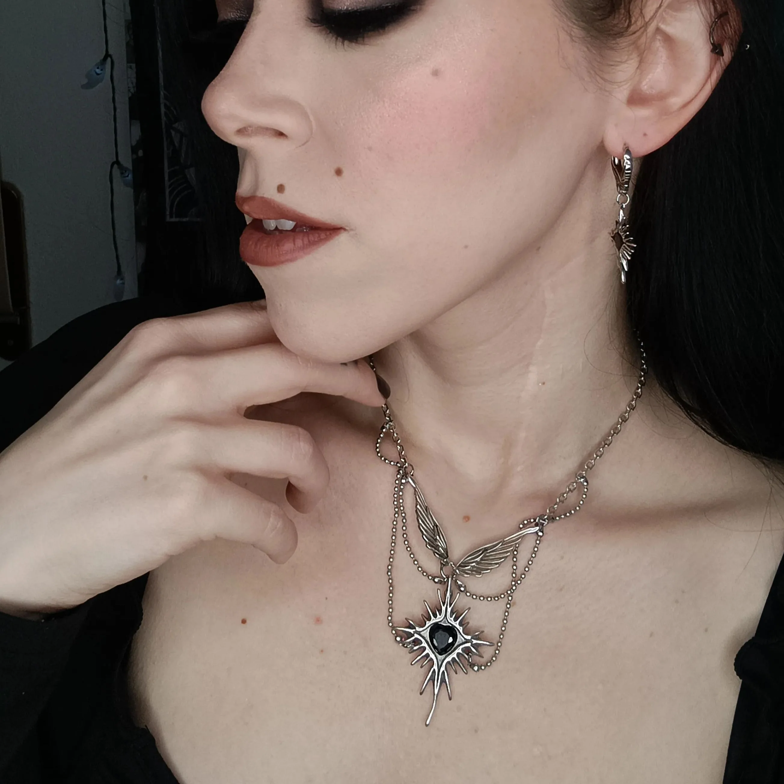 CELESTIAL STARBURST WINGS NECKLACE - Image 7
