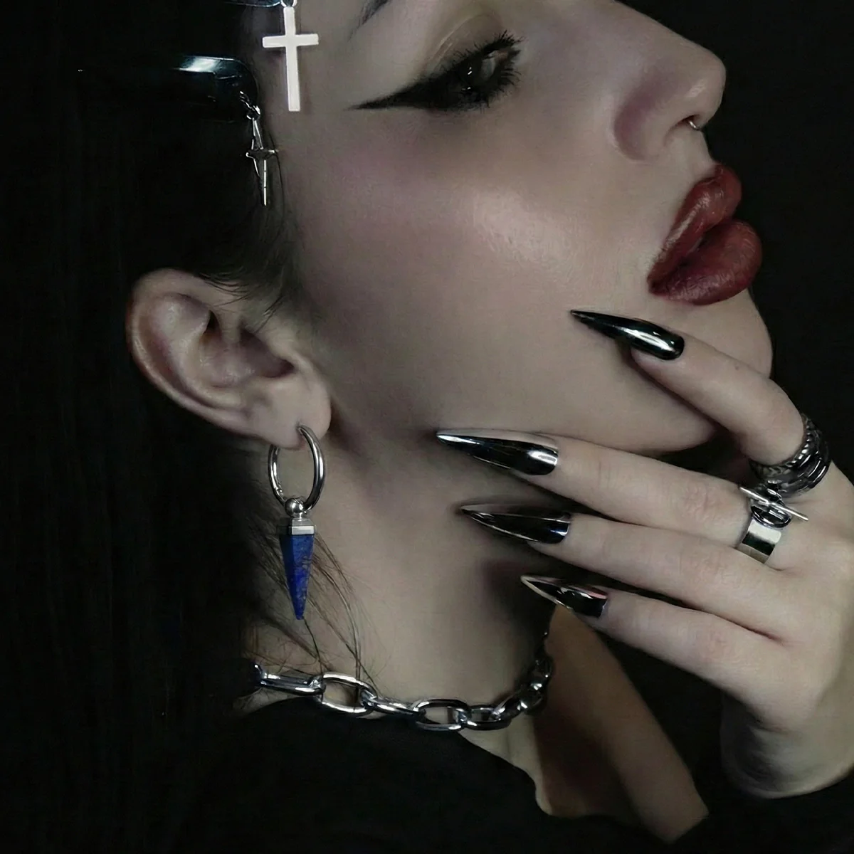 CRYSTAL PRISMATIC EARRINGS - Image 3