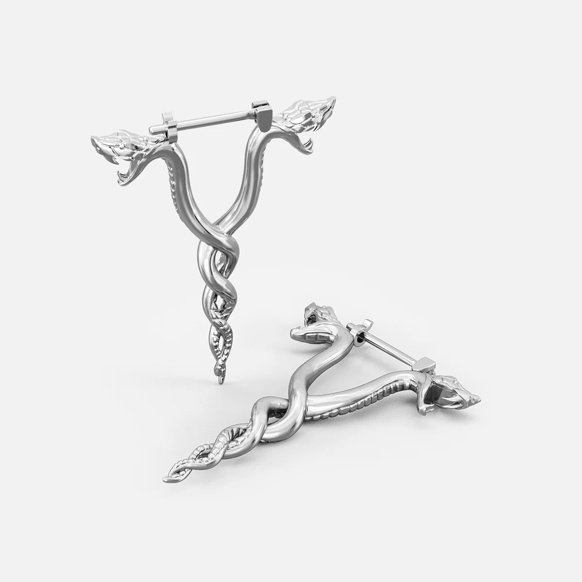 DUAL SERPENT EARRINGS - Image 3