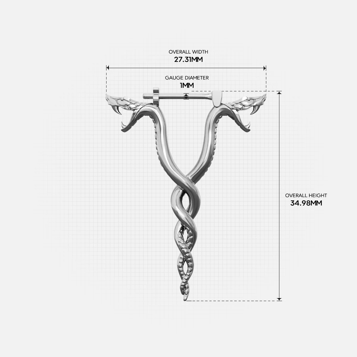DUAL SERPENT EARRINGS - Image 7