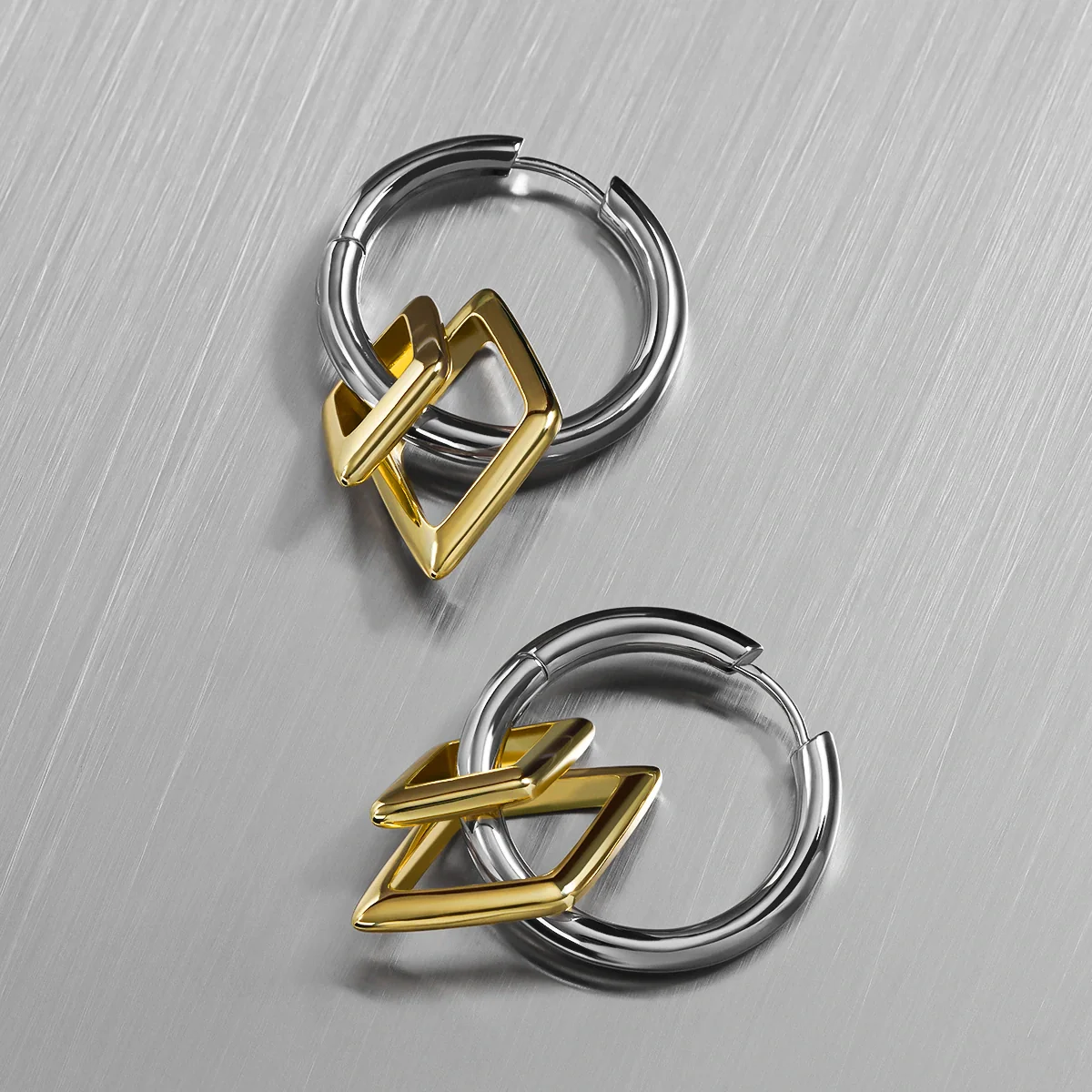 GEOMETRIC DUO EARRINGS - Image 4