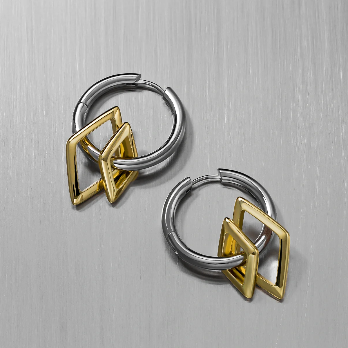 GEOMETRIC DUO EARRINGS - Image 5