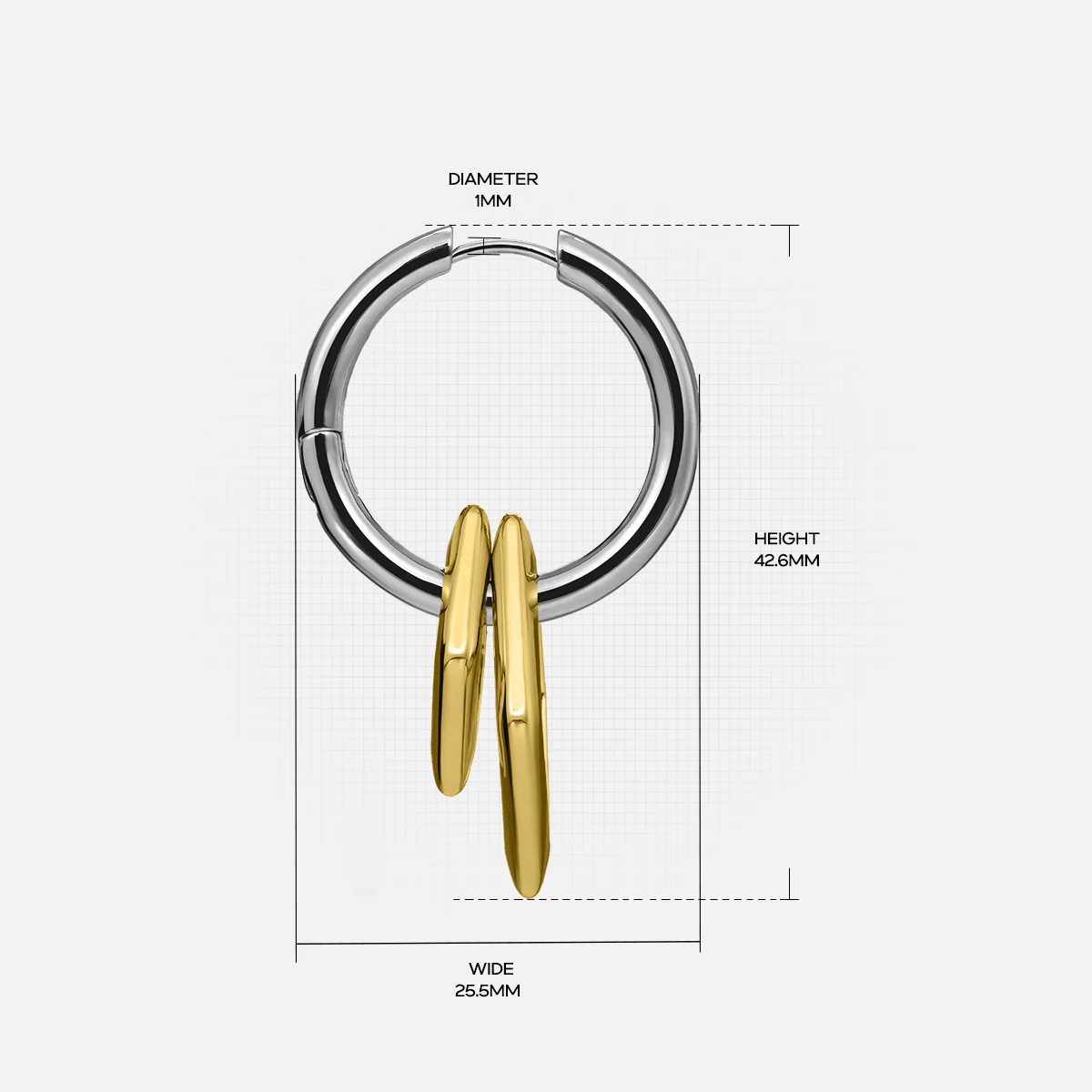 GEOMETRIC DUO EARRINGS - Image 6