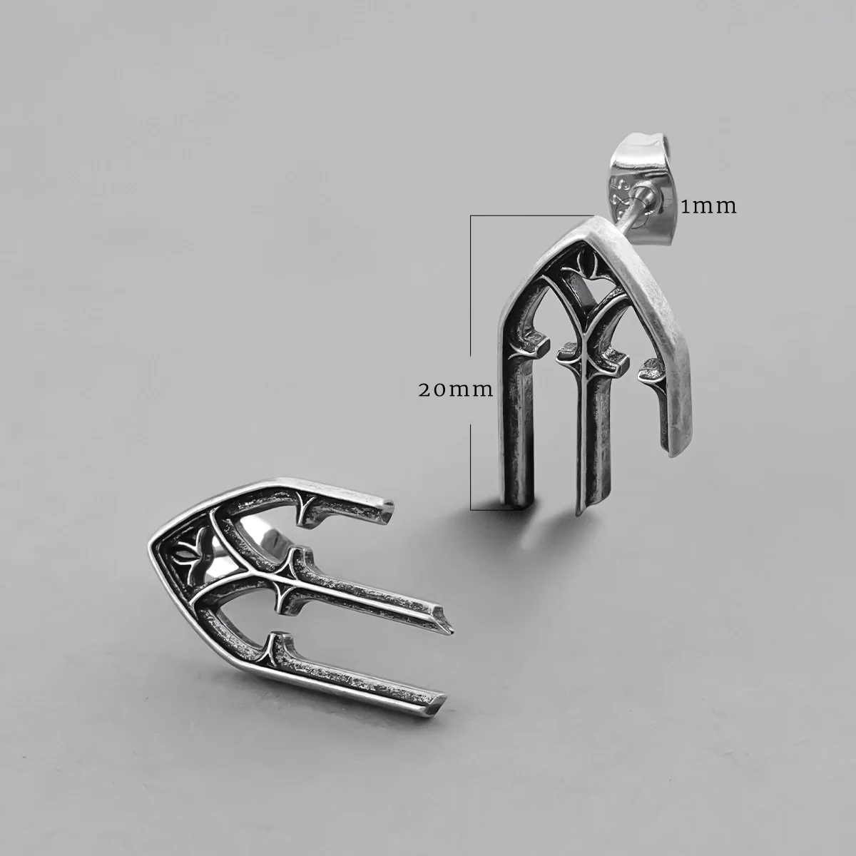GOTHIC ARCH ELEGANCE STUD EARRINGS - Image 12