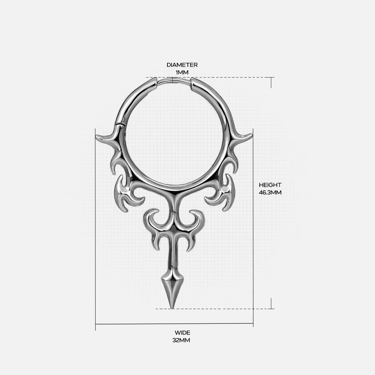 HELLFLAME BLADE EARRINGS - Image 13