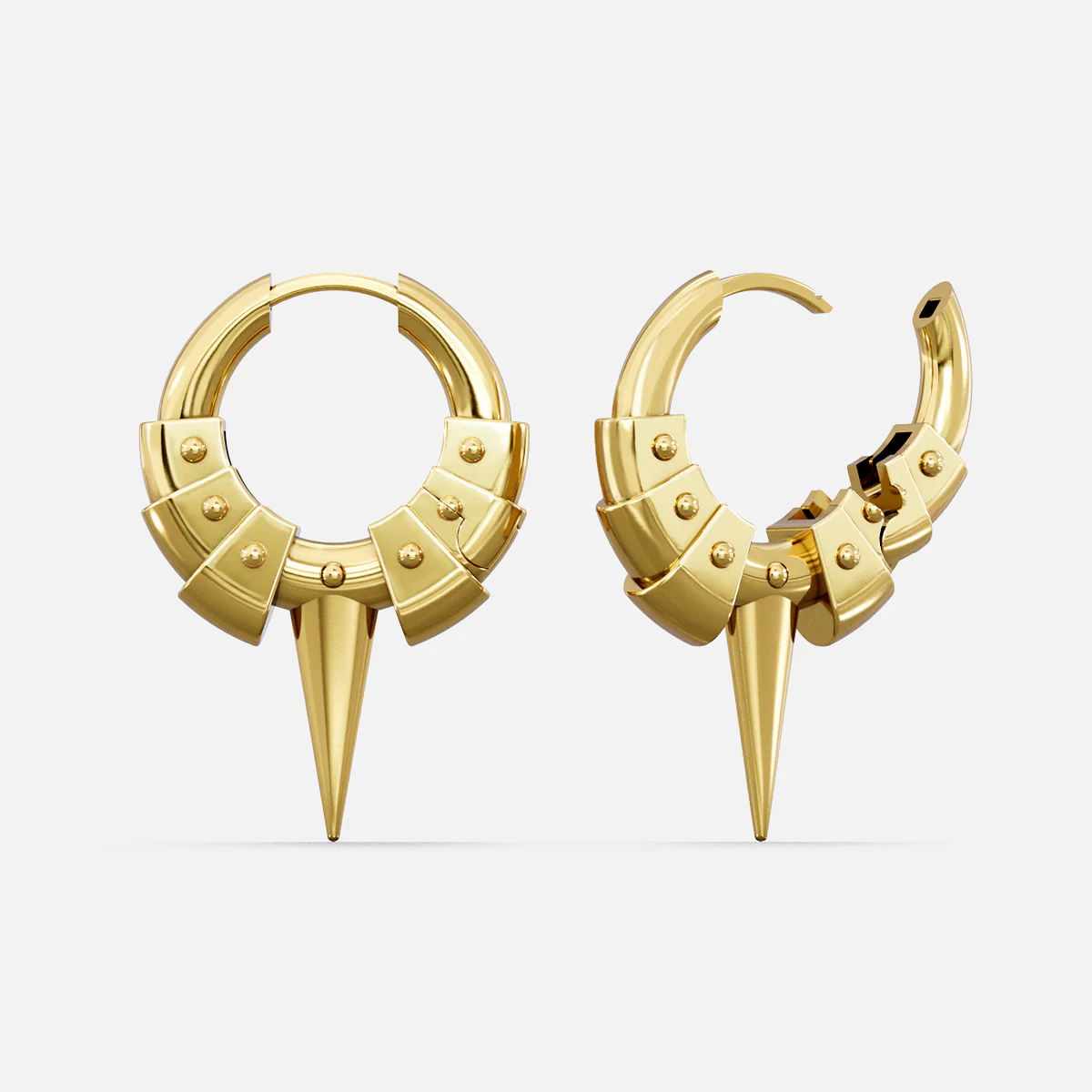 INTERLOCK SPIKE HOOP EARRINGS - Image 6