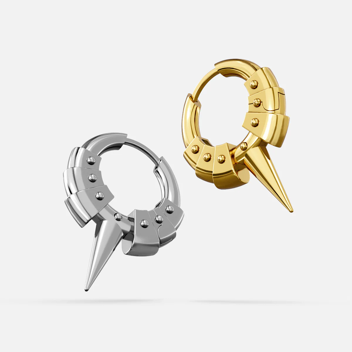 INTERLOCK SPIKE HOOP EARRINGS - Image 7
