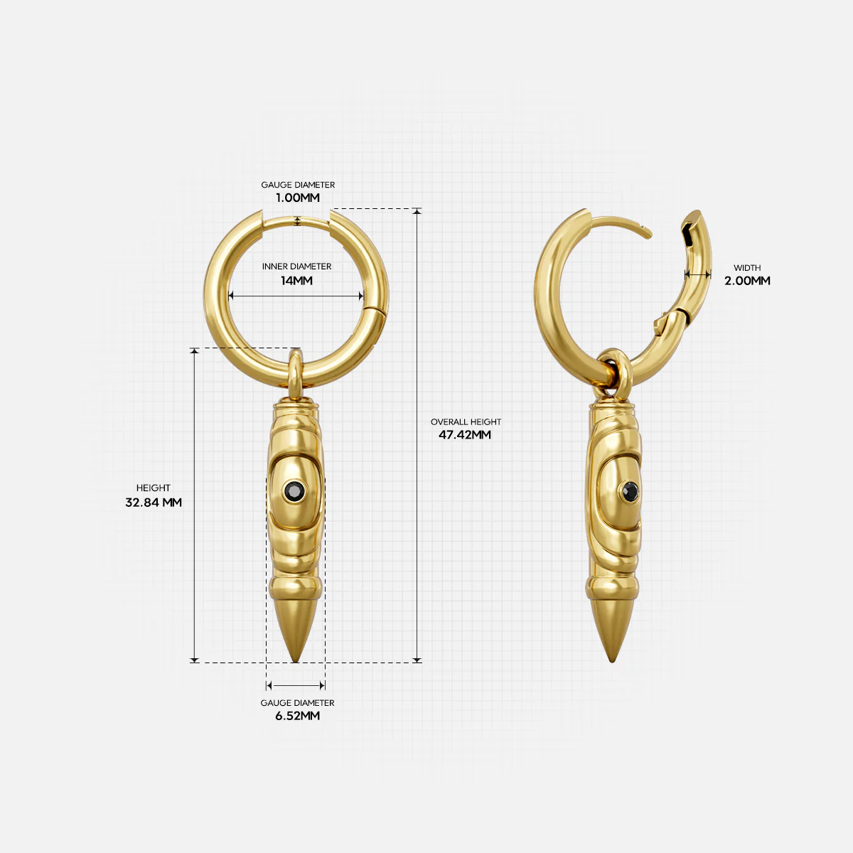 LAMINAR AXIS DROP HOOP EARRINGS - Image 14