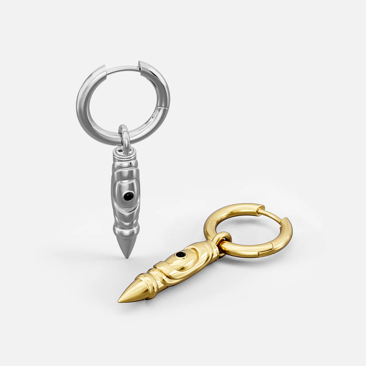 LAMINAR AXIS DROP HOOP EARRINGS - Image 9