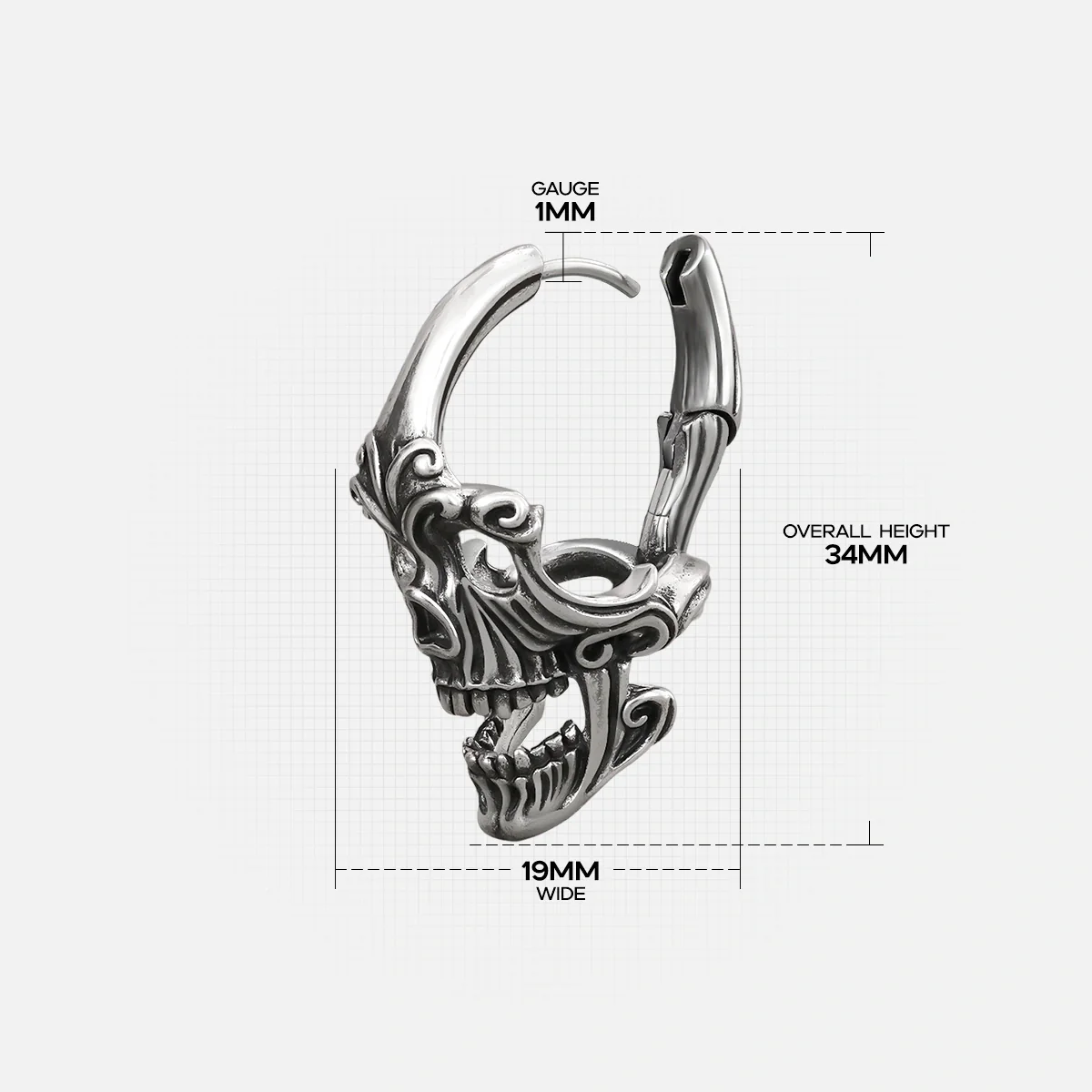 MASKED SKULL EARRINGS - Image 7