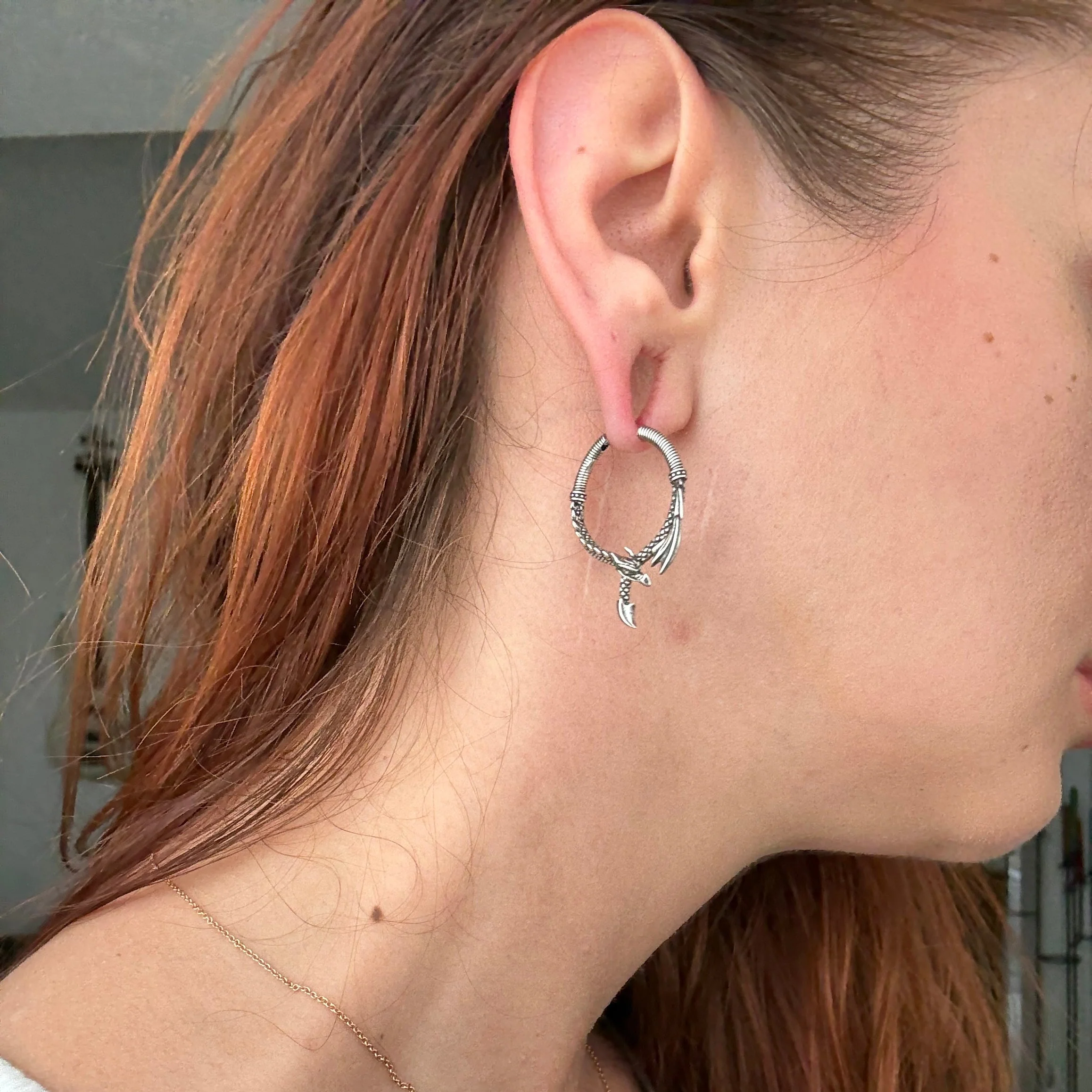 OUROBOROS DRAGON EARRINGS - Image 8