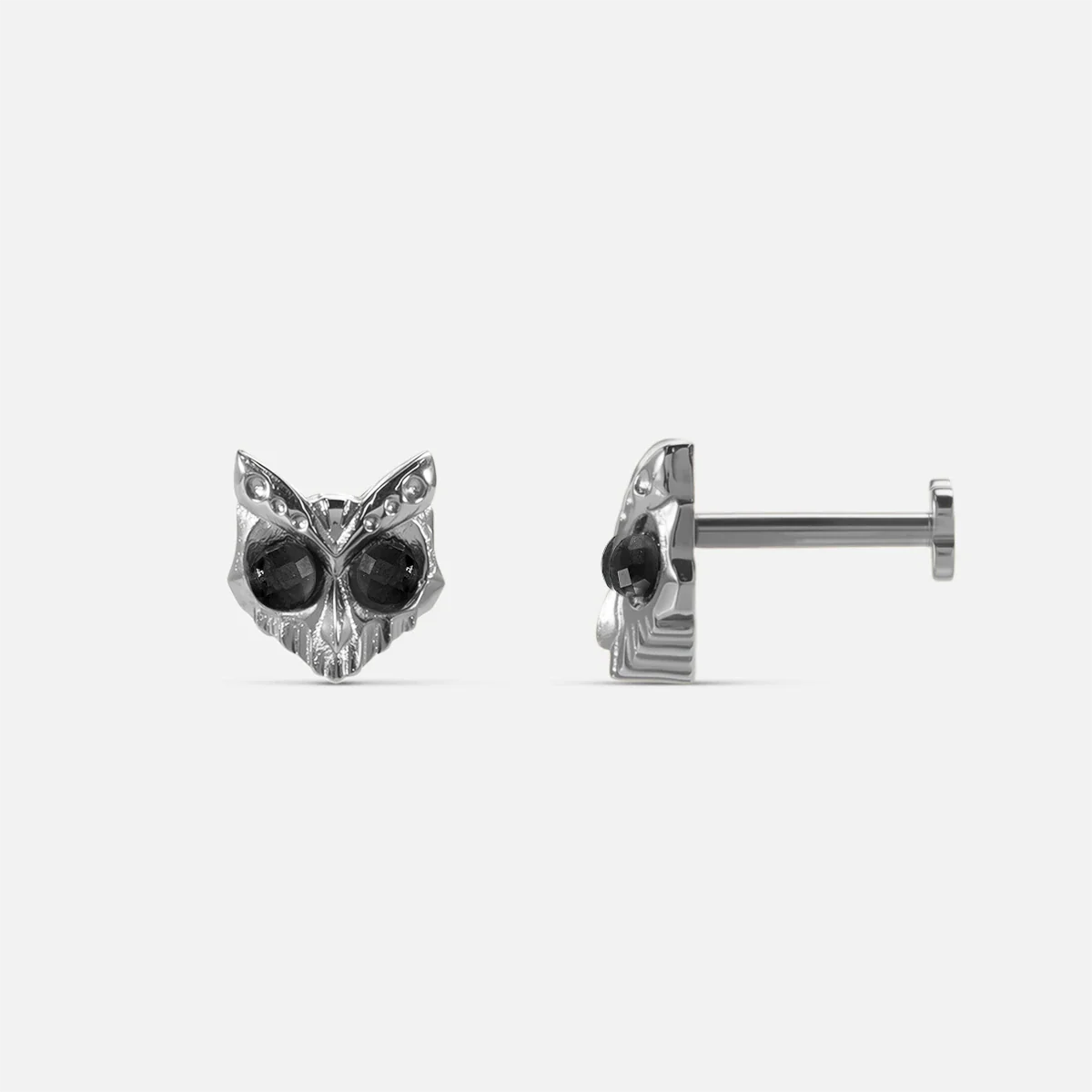 OWL SKULL EAR STUDS