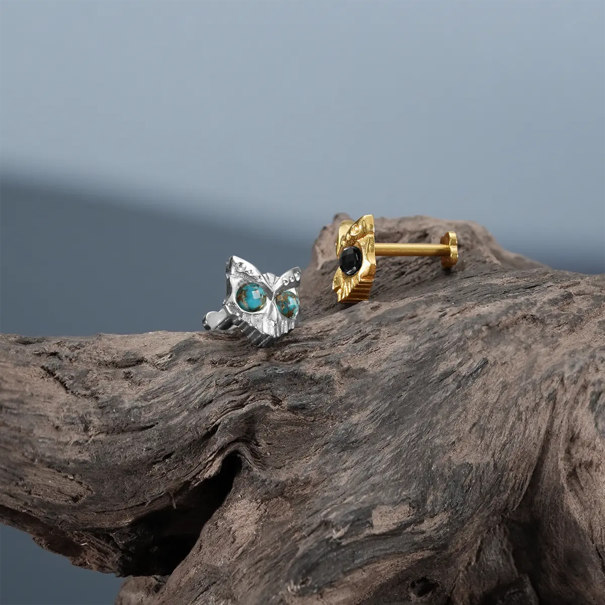 OWL SKULL EAR STUDS - Image 11