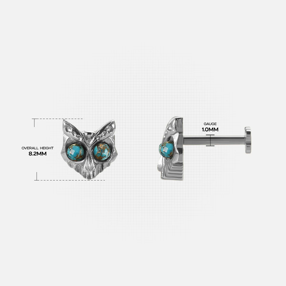 OWL SKULL EAR STUDS - Image 12