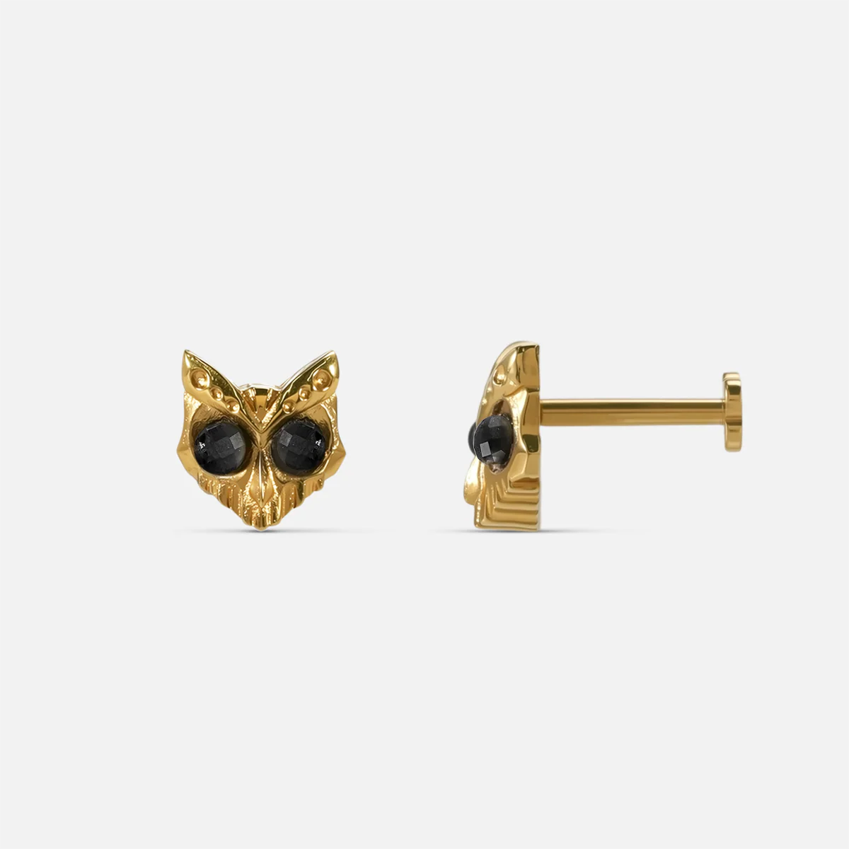 OWL SKULL EAR STUDS - Image 6