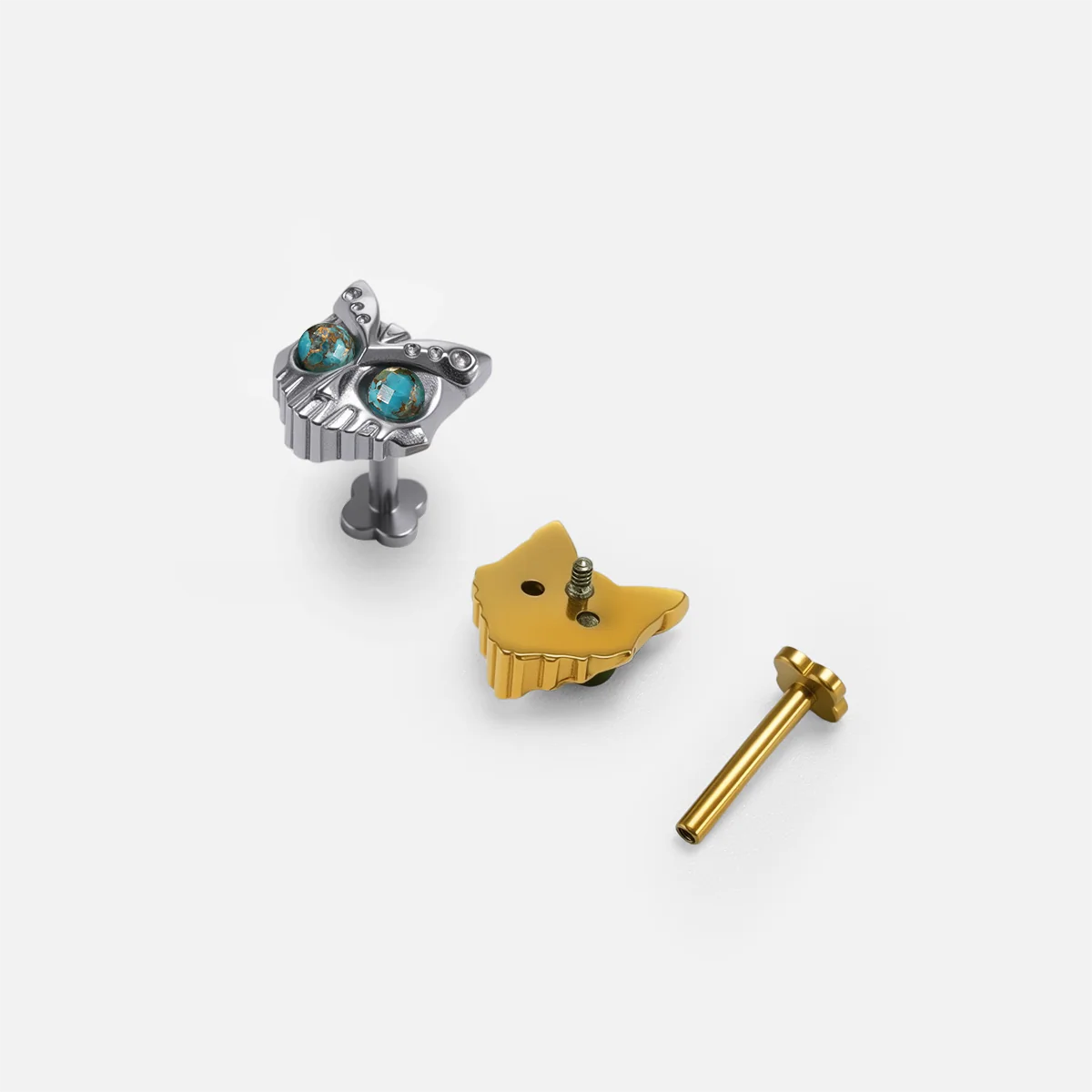 OWL SKULL EAR STUDS - Image 7