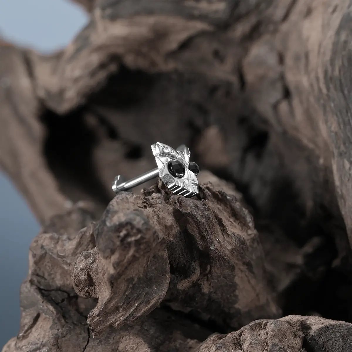 OWL SKULL EAR STUDS - Image 8