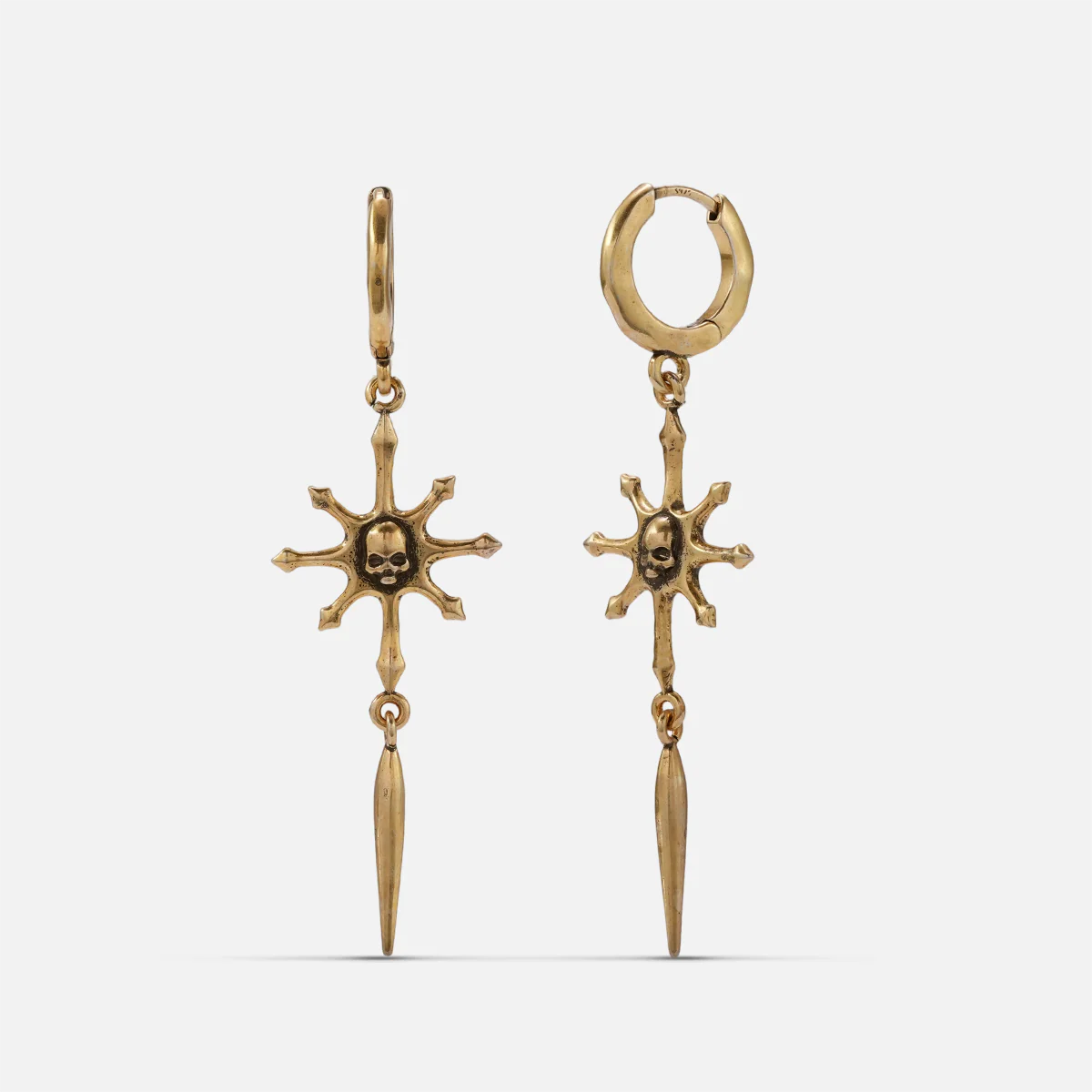 RADIANT SKULL SPEAR EARRINGS - Image 3