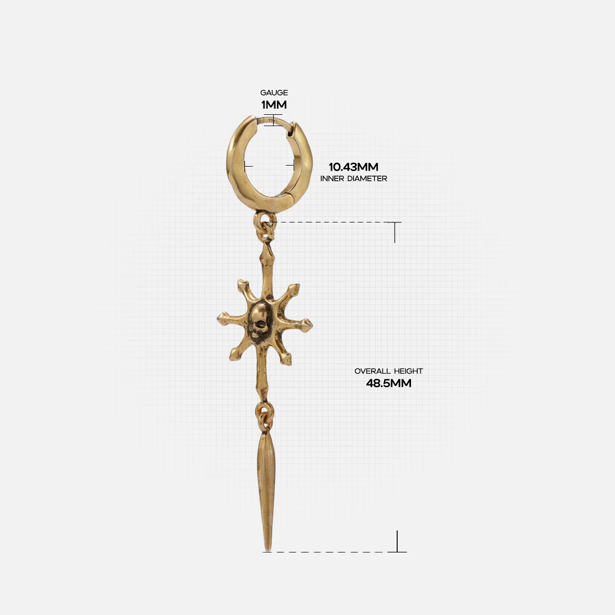RADIANT SKULL SPEAR EARRINGS - Image 8