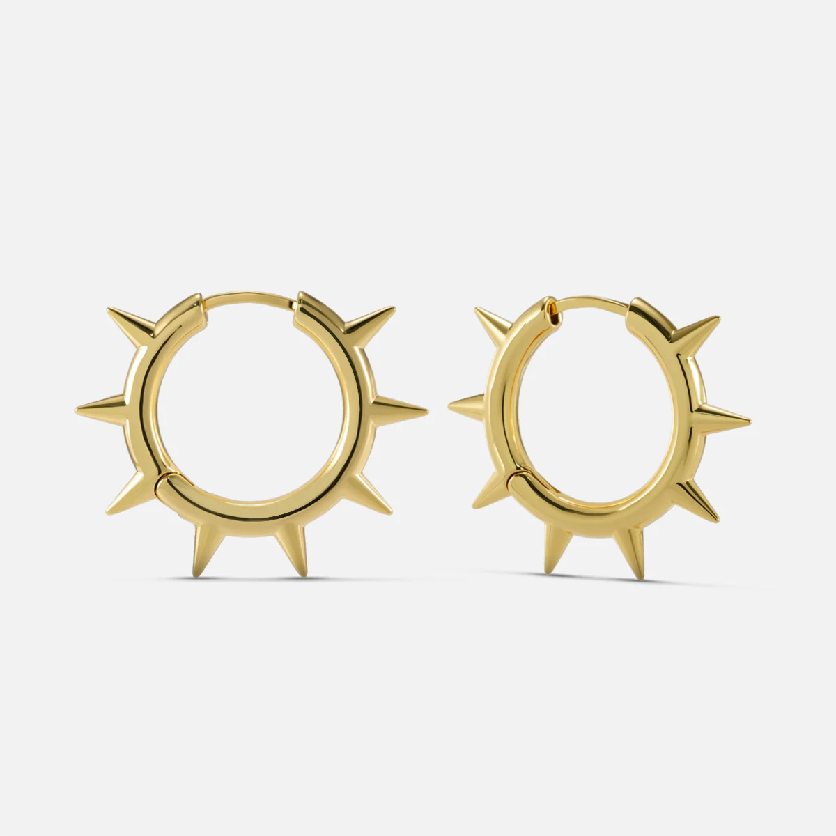 REBEL SPIKE HOOP EARRINGS - Image 4