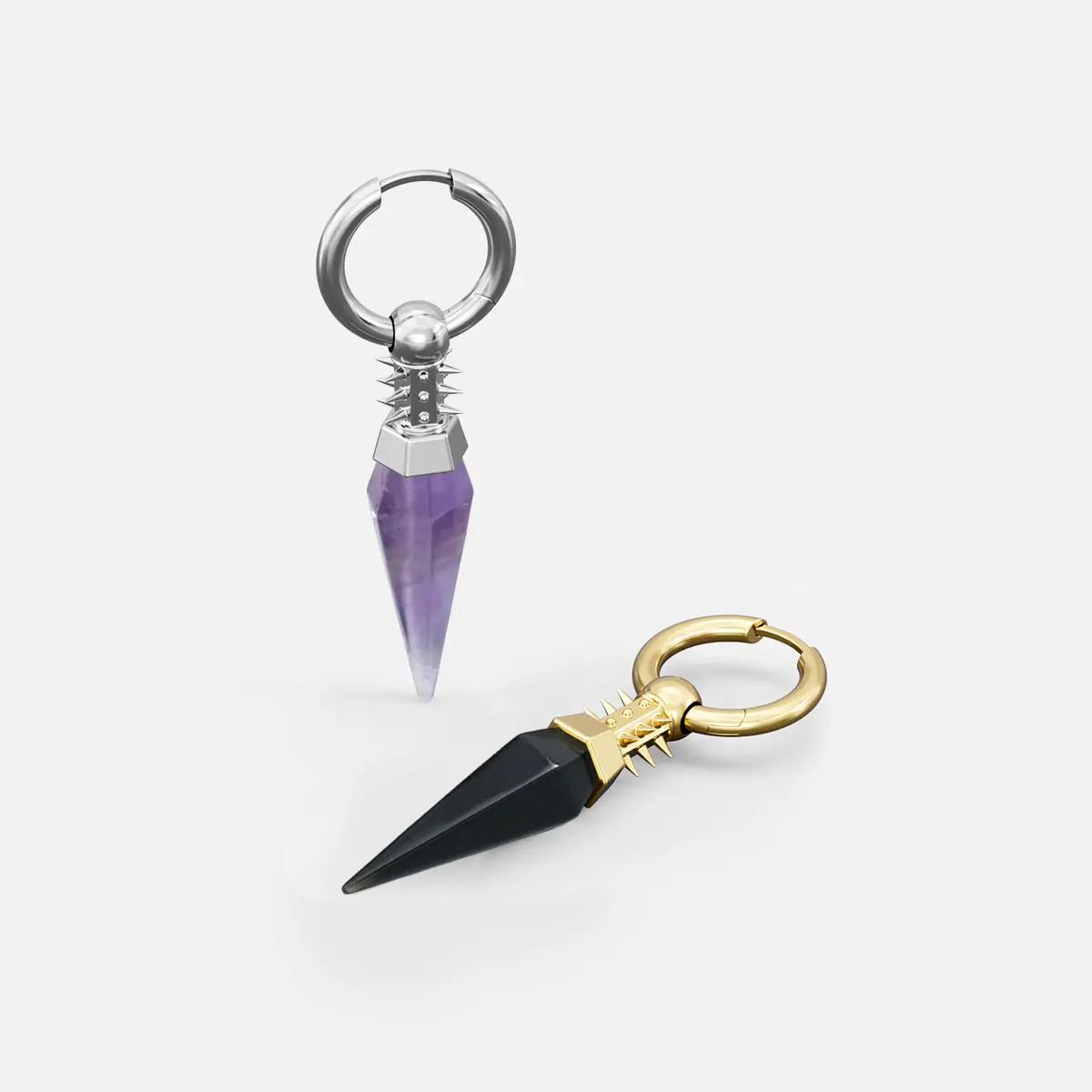 RIVET PRISM EARRINGS - Image 5