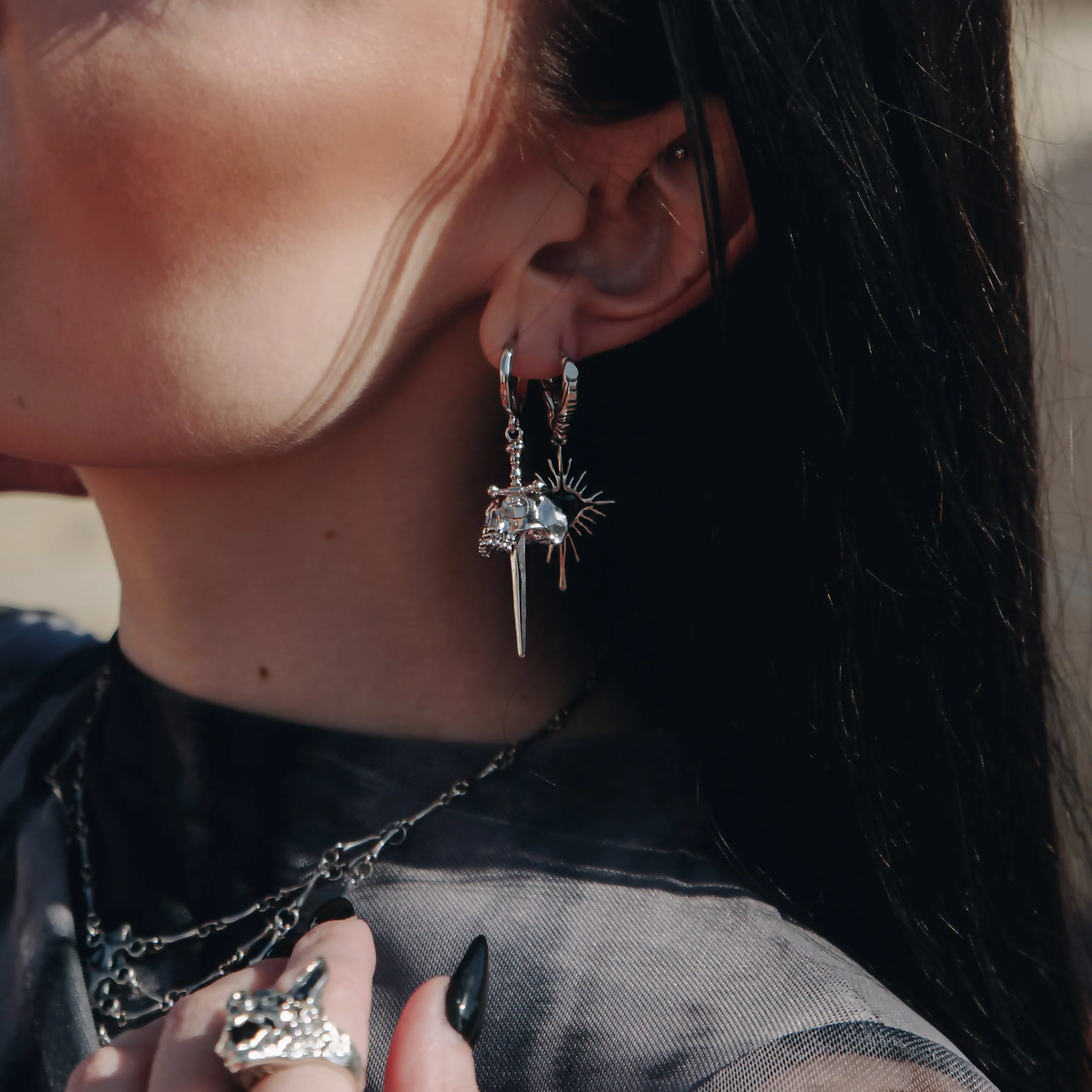 SKULL DAGGER EARRINGS - Image 14