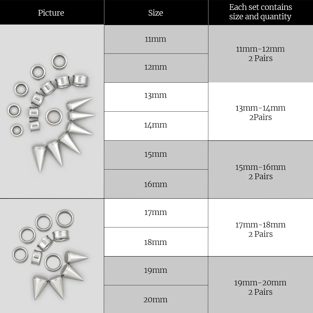 STELLAR STAINLESS STEEL EAR STRETCHING KIT - Image 4