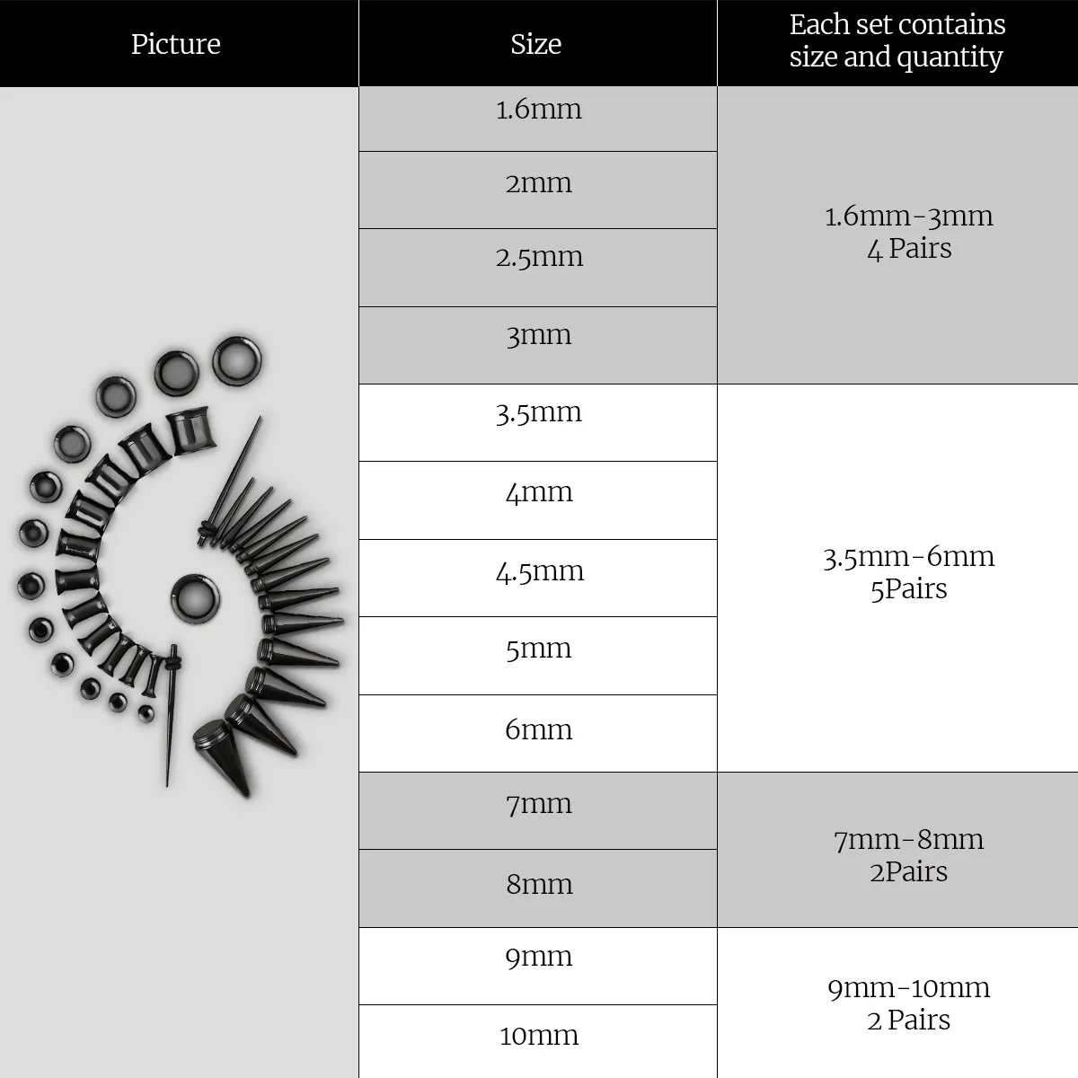 STELLAR STAINLESS STEEL EAR STRETCHING KIT - Image 5