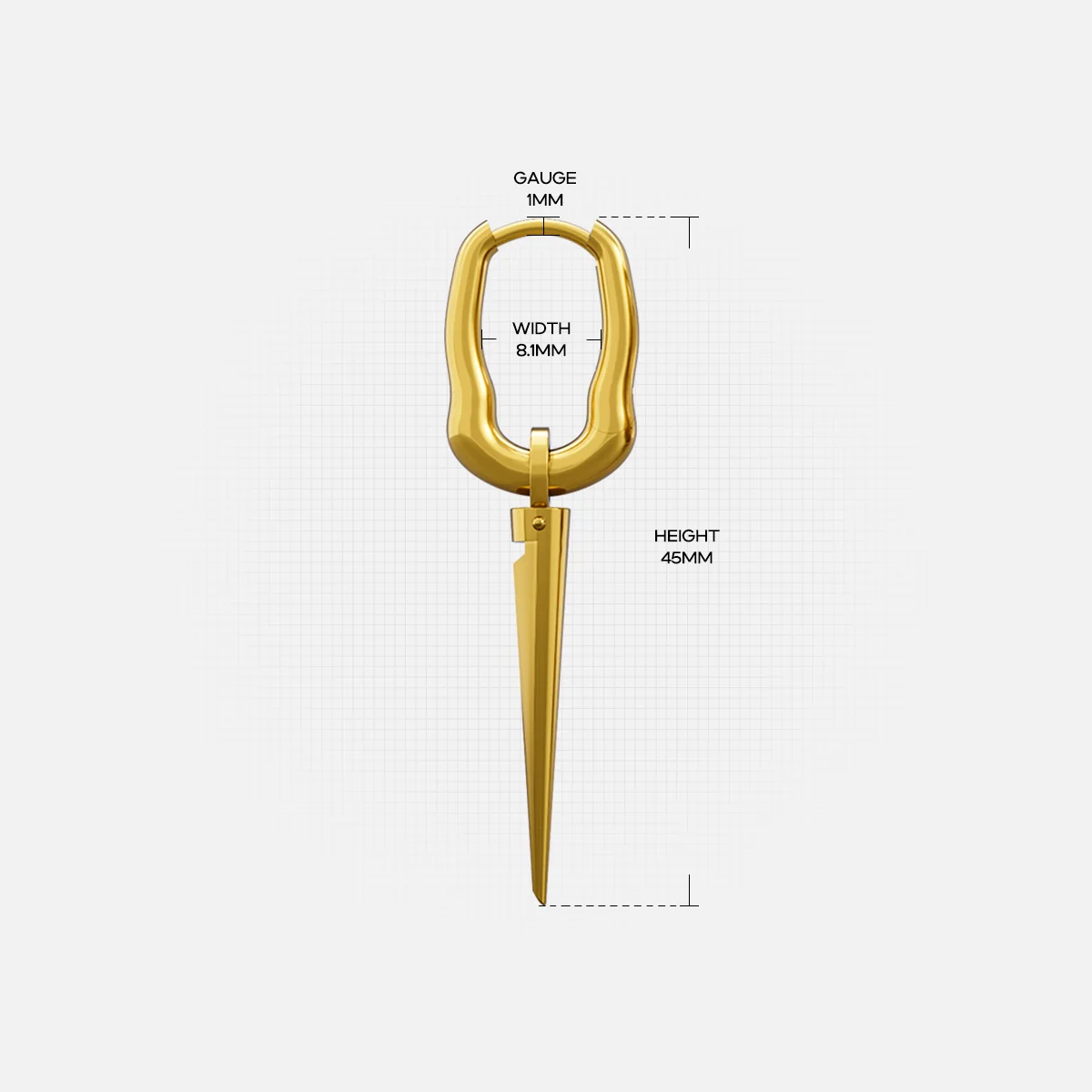 TAPERED EDGE EARRINGS - Image 12