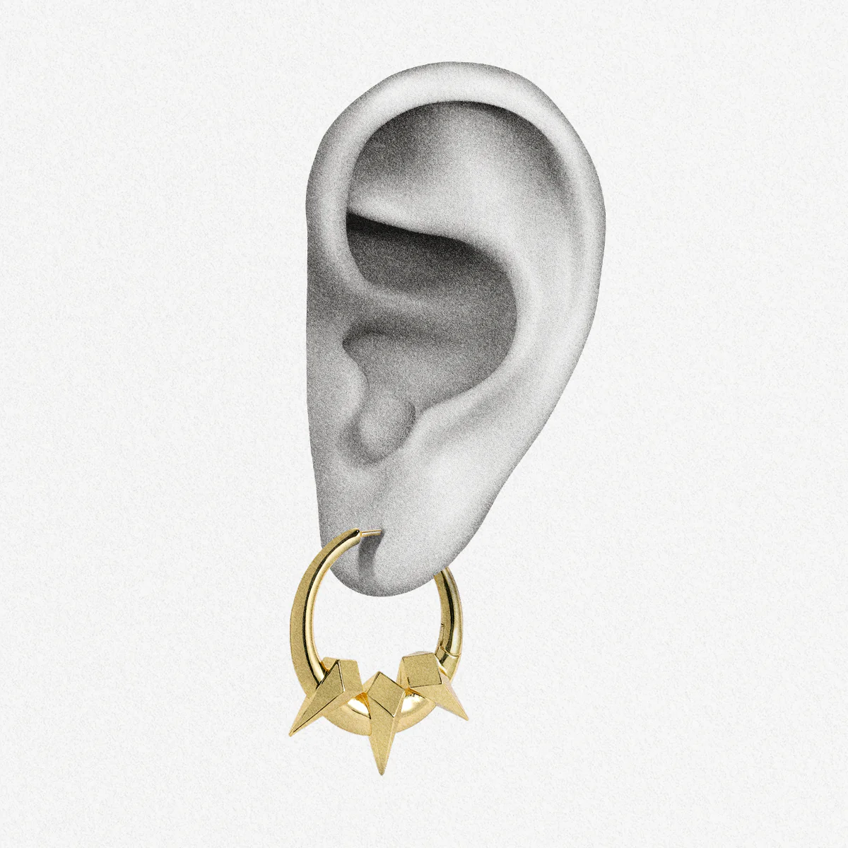 TRI-SPIKE CREST EARRINGS - Image 4