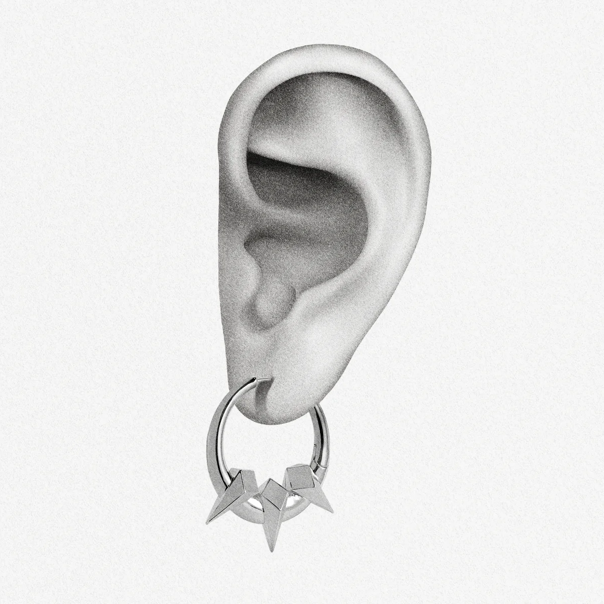TRI-SPIKE CREST EARRINGS - Image 5